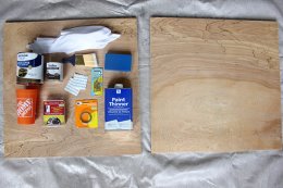Supplies for DIY wall art project