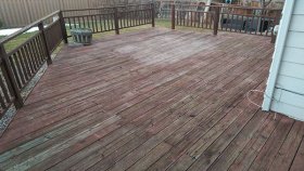 a garden deck which should be refinished