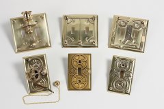 brass light switch dishes - Steampunk Decor