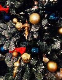 xmas Tree Decorating Ideas: Pink,  Blue and Gold Ornaments