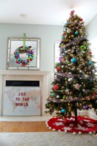 xmas Tree designing Ideas: Tree, Wreath and getaway Message