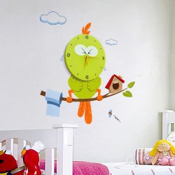 DIY 3D Cartoon wall surface time clock