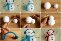DIY Pom Pom Snowman