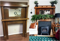 Faux Fireplace pre and post