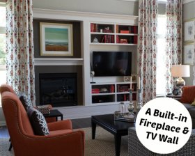 Fireplace and TV Wall in Model Home | hookedonhouses.net