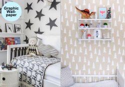 graphic_wallpaper_modern_kids_room_decorating_ideas_via_DesignLovers_Blog
