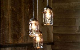 Mason Jar Dangling Lights