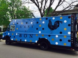 Ryan Cozens' C'est Si Bon home-decor truck has actually home and present products prompted by the French country side.