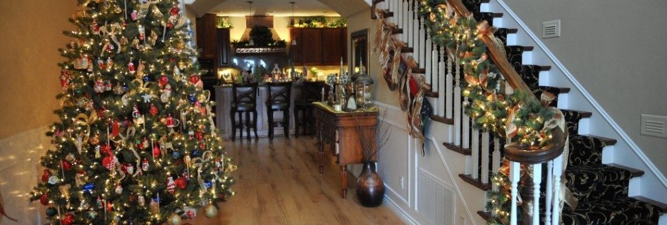 Beautifully decorated Christmas homes