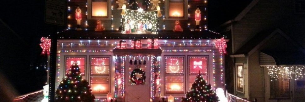 Christmas decorated home