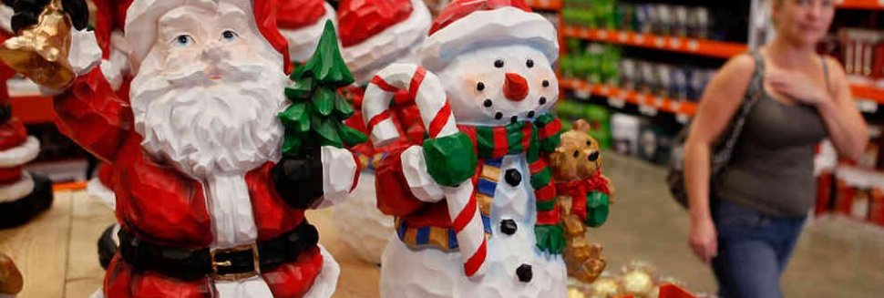 Christmas decorations at home Depot