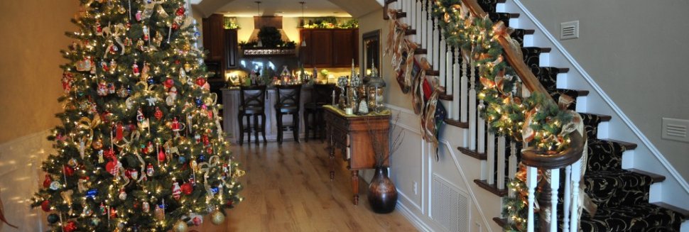 Homes decorated for Christmas