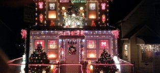 Christmas decorated home