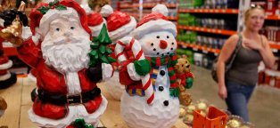 Christmas decorations at home Depot