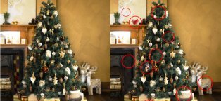 Trim a home Christmas decorations