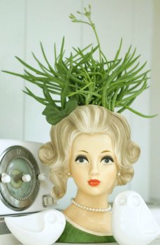 vintage decorating some ideas head vase planter