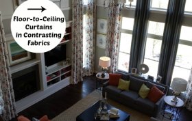 Window Treatments in Two-Story Family Room | hookedonhouses.net